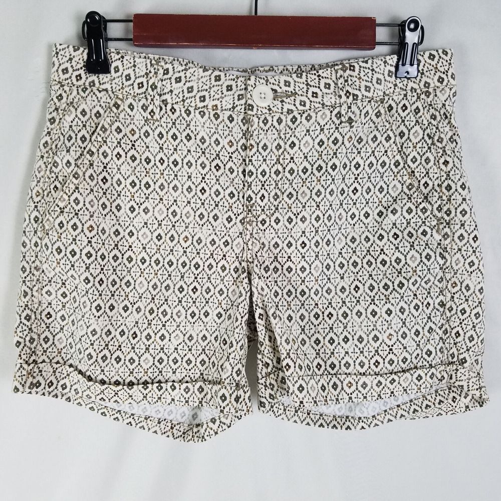 Sonoma‎ Shorts Womens 4 Multicolor Low Rise Cuffed Chino Pocket Flat Front